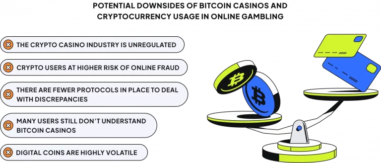 the disadvantages of using cryptocurrency at a casino