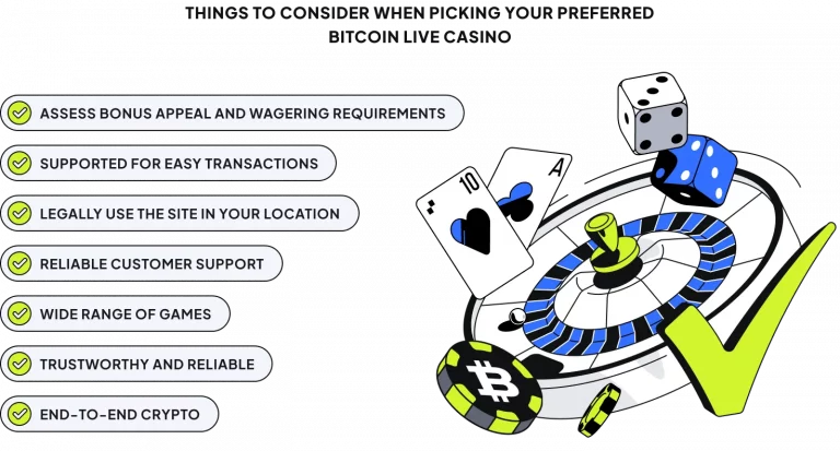 Things to consider when picking preferred crypto live casinos